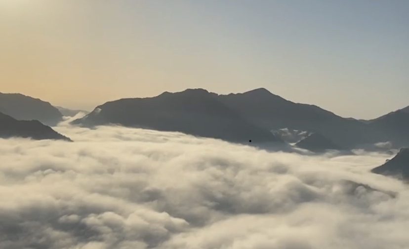 ツエノ峰の雲海　熊野灘